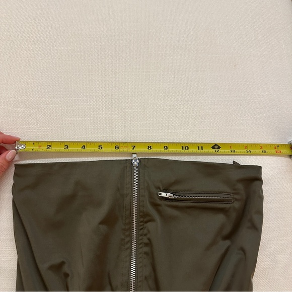 ZARA Olive Green Zip-Up Dress - Picture 16 of 16